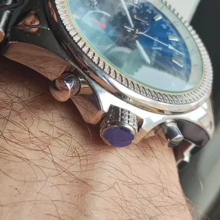 Reloj Paul Versan Cronógrafo Azul Plateado