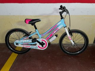 Bicicleta infantil JL Wenti 18” celeste y rosa