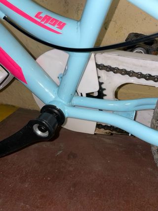 Bicicleta infantil JL Wenti 18” celeste y rosa