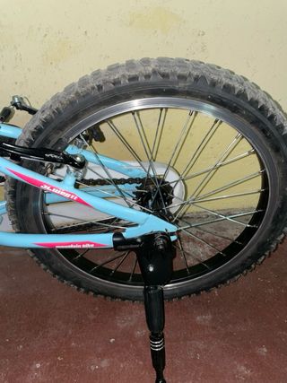 Bicicleta infantil JL Wenti 18” celeste y rosa