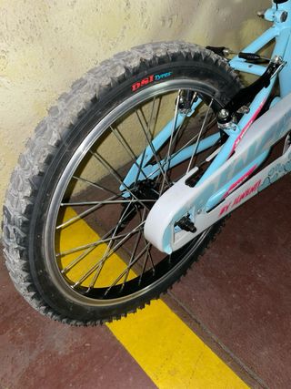 Bicicleta infantil JL Wenti 18” celeste y rosa