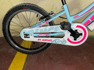 Bicicleta infantil JL Wenti 18” celeste y rosa