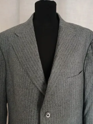 Abito completo gessato uomo - Tg 56