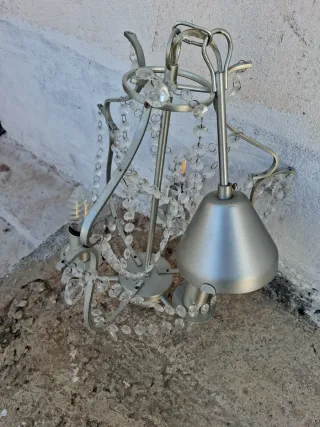 Lámpara de techo Ikea cristal y metal