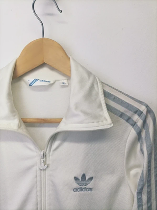 Chaqueta Adidas Firebird Vintage Blanca Gris
