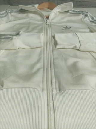 Chaqueta Adidas Firebird Vintage Blanca Gris