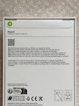 iPhone 17 512GB Negro Nuevo Apple