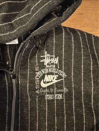 Chaqueta Nike x Stussy Lana Rayas Negra