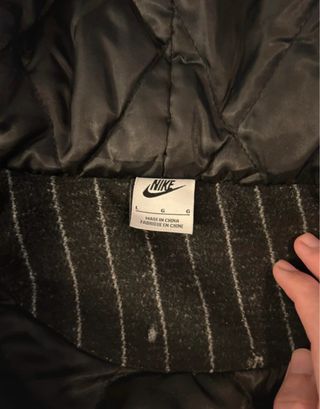 Chaqueta Nike x Stussy Lana Rayas Negra