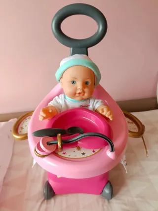 Maleta-trona y cuna para muñeca