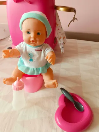 Maleta-trona y cuna para muñeca