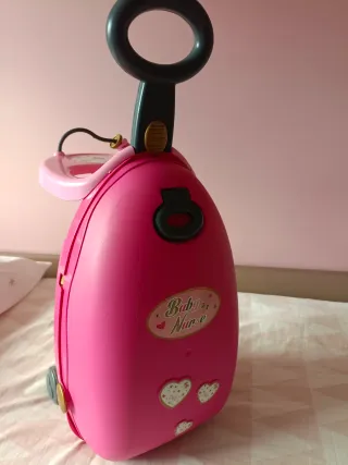 Maleta-trona y cuna para muñeca