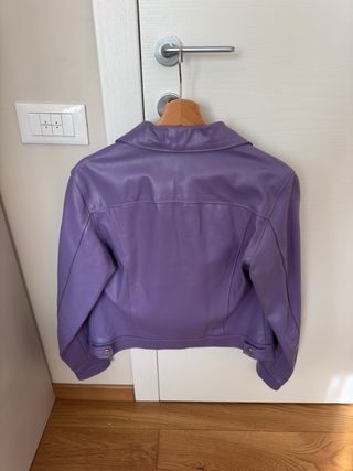 Giacca in pelle vintage Lilla