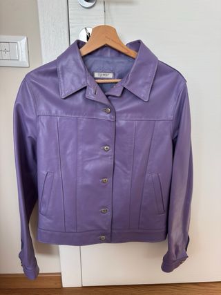 Giacca in pelle vintage Lilla