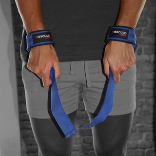 Correas de levantamiento de pesas azules
