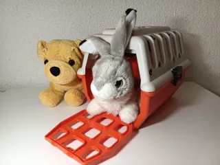 Transportín mascota juguete plástico