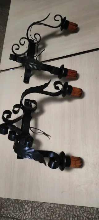 Apliques rústicos de pared (2 unidades)