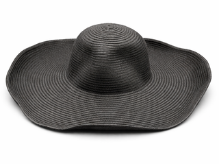 Pamela Negra Ala Ancha Flexible | Sombrero Playa