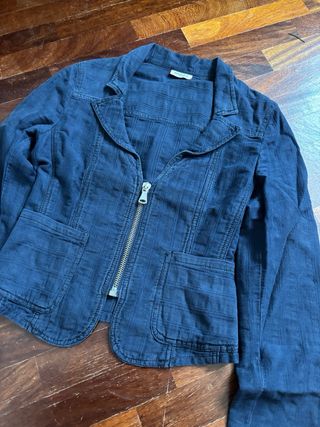 Women’s Blue Denim Zip-Up Jacket