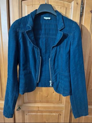 Women’s Blue Denim Zip-Up Jacket