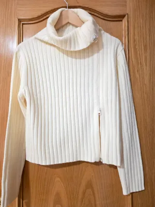 Jersey cuello alto cremallera