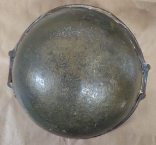 Olla Antigua Latón Asas Hierro Siglo XIX