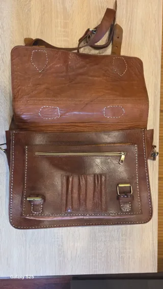 Maletín/Bandolera de Piel Genuina Marruecos