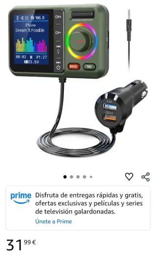 Transmisor FM Nulaxy KM28 Coche