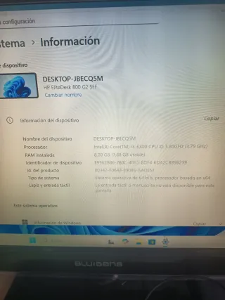 Ordenador hp elitedesk