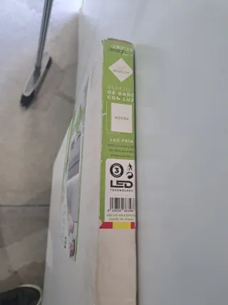 Espejo de Baño con Luz LED, 60 x 80