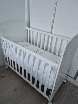 Cuna Micuna Blanca con Dibujos+cochon antiafixia