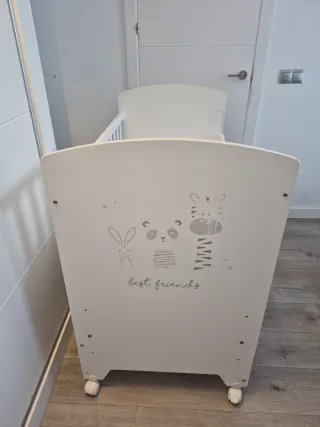 Cuna Micuna Blanca con Dibujos+cochon antiafixia