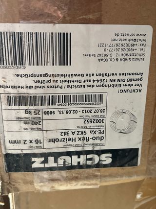 Tubo calefacción suelo radiante duo-flex 240m