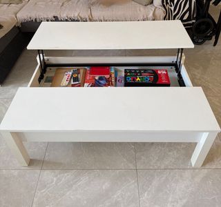 Mesa de centro de madera blanca