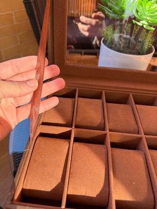 Nuovo organizer per orologi marrone