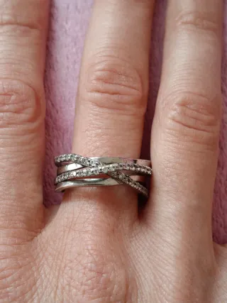 Anillo Pandora plata y pedrería