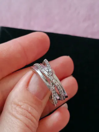 Anillo Pandora plata y pedrería