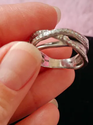 Anillo Pandora plata y pedrería