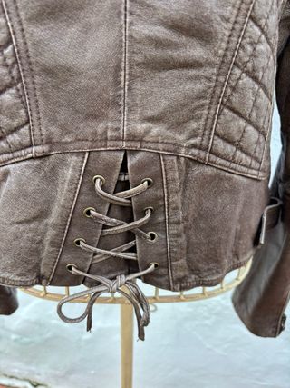 Cazadora piel marrón