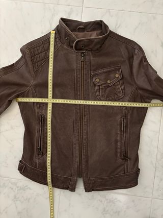 Cazadora piel marrón