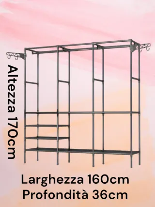 Appendiabiti appendino stand guardaroba armadio sh