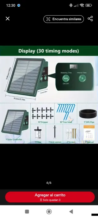 Sistema de riego solar