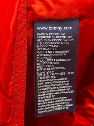 Chaqueta plumífero Tommy Hilfiger Roja Talla M