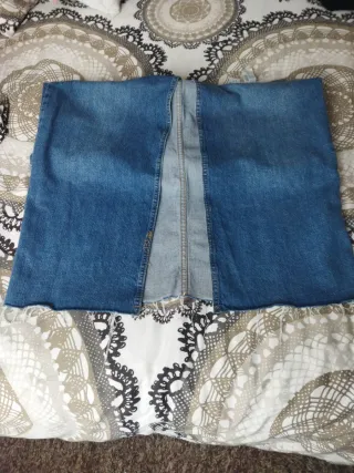 Falda vaquera larga azul