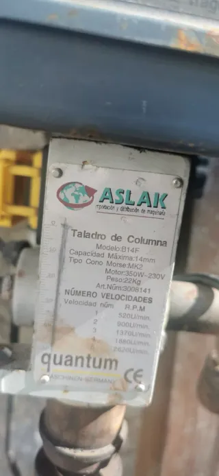 Taladro de columna Quantuma b14F
