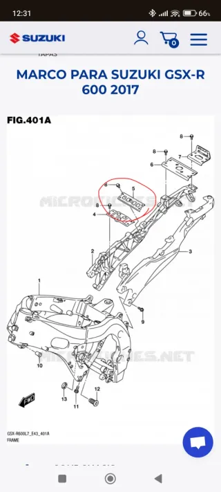 Alma/Refuerzo Suzuki GXR600 08-10