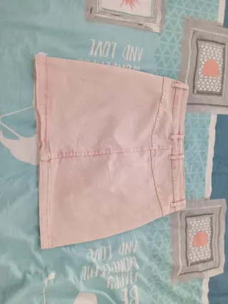 Falda Desigual Rosa con Flamenco