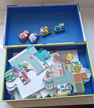 Puzzle Suelo Mi Circuito de Coches 25 Piezas