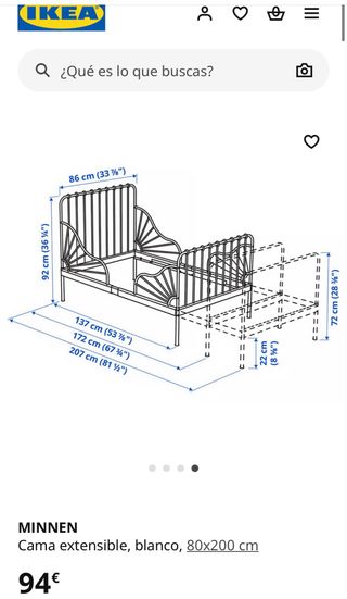 Cama infantil MINNEN IKEA 200x80