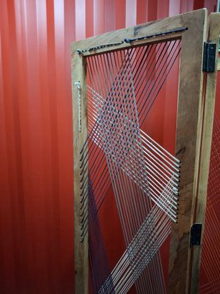 Biombo madera y tela 3 lamas